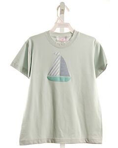 HANNAH KATE  LT BLUE   APPLIQUED T-SHIRT