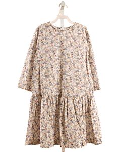 HANNAH KATE  MULTI-COLOR  FLORAL  DRESS WITH PICOT STITCHING