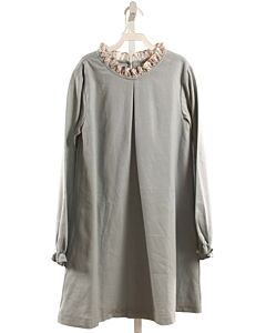 HANNAH KATE  LT BLUE LINEN   DRESS WITH RUFFLE