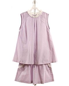 HANNAH KATE  LAVENDER  GINGHAM  2-PIECE OUTFIT WITH EYELET TRIM