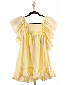 HANNAH KATE  YELLOW SEERSUCKER STRIPED  SLEEVELESS SHIRT