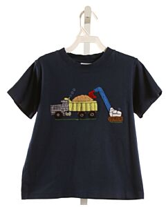 SQUIGGLES  NAVY   APPLIQUED T-SHIRT