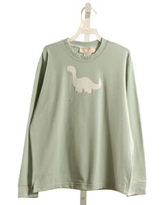 HANNAH KATE  LT GREEN   APPLIQUED KNIT LS SHIRT