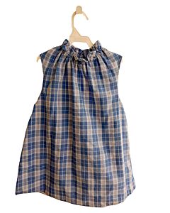 PBJ  BLUE  PLAID  SLEEVELESS SHIRT