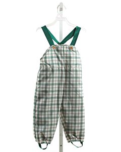 FIN & VINCE  GREEN  PLAID  ROMPER