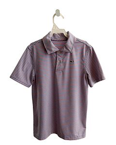 VINEYARD VINES PINK STRIPED KNIT SS SHIRT