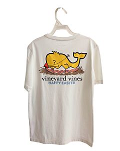VINEYARD VINES  WHITE   PRINTED DESIGN T-SHIRT