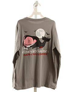 VINEYARD VINES  GRAY   PRINTED DESIGN KNIT LS SHIRT