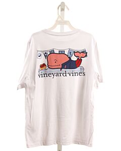 VINEYARD VINES  WHITE   PRINTED DESIGN T-SHIRT