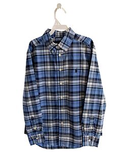 RALPH LAUREN  BLUE  PLAID  DRESS SHIRT
