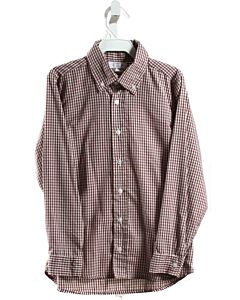 LULU BEBE  BROWN  PLAID  DRESS SHIRT