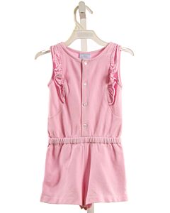 BELLA BLISS  PINK PIQUE   KNIT ROMPER WITH RUFFLE