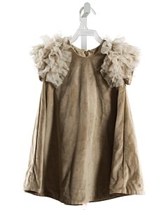 MAYORAL  BROWN VELOUR   PARTY DRESS WITH TULLE