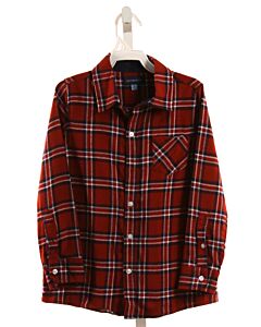 ANDY & EVAN  MAROON FLANNEL PLAID  DRESS SHIRT