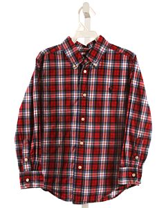 RALPH LAUREN  RED  PLAID  DRESS SHIRT