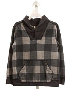 TEA  GRAY  CHECK  PULLOVER