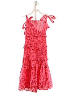 CHOUYATOU  HOT PINK   SMOCKED DRESS