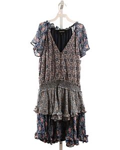 YUMI KIM  NAVY  FLORAL SMOCKED DRESS