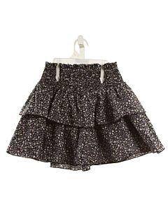 KATIEJNYC  BLACK SEERSUCKER FLORAL  SKIRT