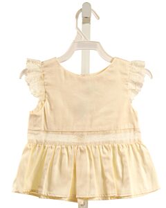 THE MAGIC WARDROBE  CREAM    SLEEVELESS SHIRT WITH EYELET TRIM