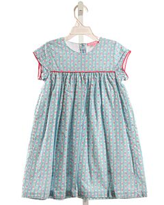 BISBY BY LITTLE ENGLISH  AQUA  FLORAL  DRESS