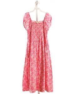 LOVESHACKFANCY  HOT PINK   SMOCKED DRESS