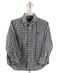 RALPH LAUREN  GREEN  PLAID  DRESS SHIRT