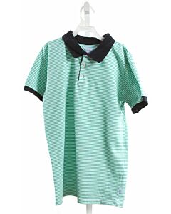 BELLA BLISS  GREEN  STRIPED  KNIT SS SHIRT