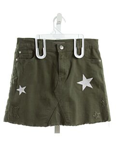 DL1961  FOREST GREEN   EMBROIDERED SKIRT