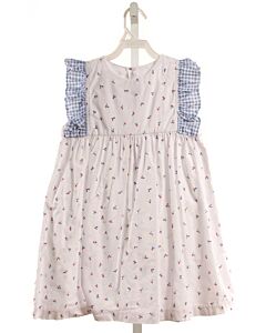 JAMES & LOTTIE  WHITE  FLORAL  DRESS WITH RUFFLE