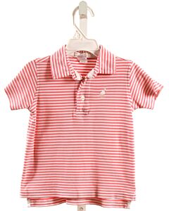 THE BEAUFORT BONNET COMPANY  PINK  STRIPED  KNIT SS SHIRT