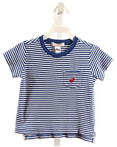 THE BEAUFORT BONNET COMPANY  BLUE  STRIPED  T-SHIRT