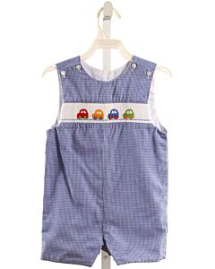 PETIT BEBE  BLUE  GINGHAM SMOCKED JON JON