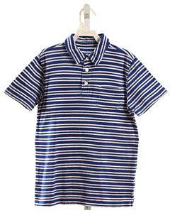 CREWCUTS  BLUE  STRIPED  KNIT SS SHIRT