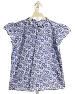 BELLA BLISS  BLUE  FLORAL  SHIRT-SS