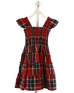 HILL HOUSE  RED  PLAID SMOCKED DRESS