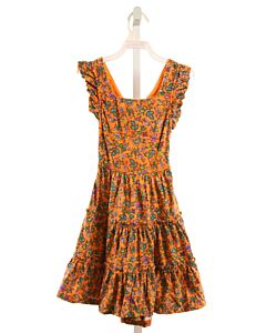 POLO BY RALPH LAUREN  ORANGE  FLORAL  KNIT DRESS