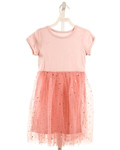 NO TAG  PINK TULLE   KNIT DRESS