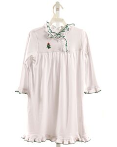 STELLYBELLY  WHITE   EMBROIDERED LOUNGEWEAR WITH PICOT STITCHING