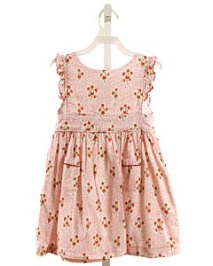MINNOW  RED  FLORAL  DRESS WITH PICOT STITCHING