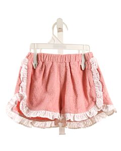 CECIL & LOU  PINK TERRY CLOTH   SHORTS WITH EYELET TRIM