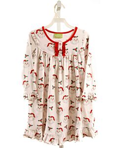 CLASSIC WHIMSY  WHITE  PRINT  LOUNGEWEAR WITH RUFFLE
