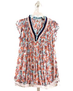 POUPETTE ST BARTH  ORANGE  FLORAL  COVER UP