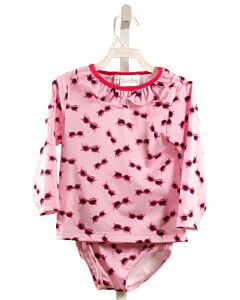 RACHEL RILEY  PINK  PRINT  2-PIECE SWIMSUIT