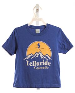 PACIFIC BOYS  BLUE KNIT  PRINTED DESIGN T-SHIRT