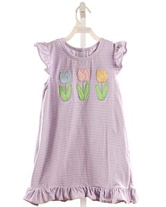 STITCHY FISH  LAVENDER  STRIPED  KNIT DRESS