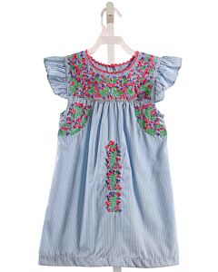 SIX HONEYBEES BLUE EMBROIDERED DRESS