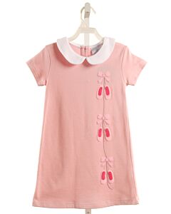 LITTLE ENGLISH PINK APPLIQUED KNIT DRESS