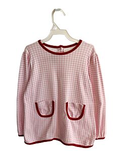RUTH AND RALPH  PINK  GINGHAM  KNIT LS SHIRT