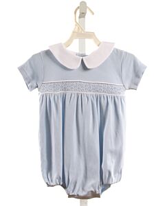 THE BEAUFORT BONNET COMPANY  LT BLUE   SMOCKED KNIT BUBBLE